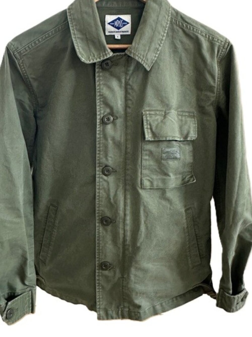 MADNESS by Shawn Yue Utility Jacket Olive Graphic Back Men’s S
